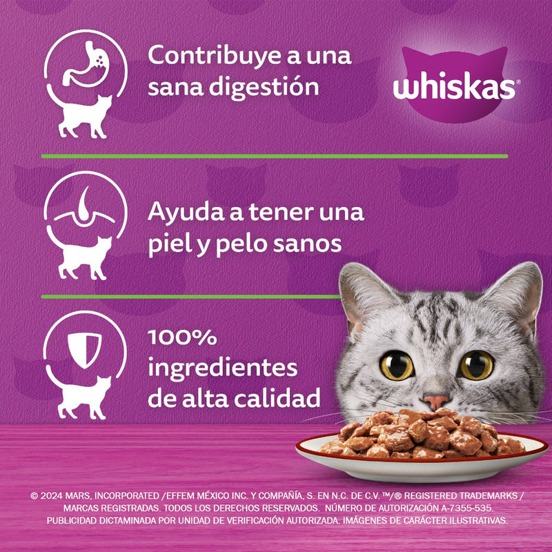 Pack X24 Sobres Multisabor Para Gato Adulto 85g Whiskas