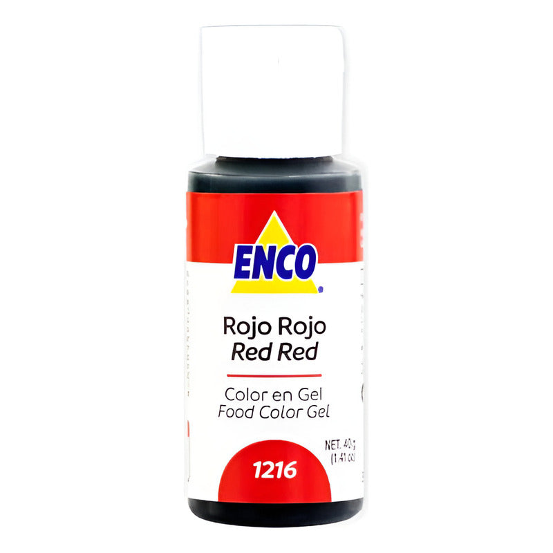 Colorante En Gel Enco Super Rojo (2 Pzs) 40ml Super Rojo