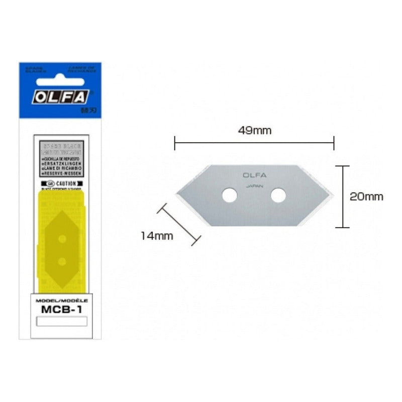 Repuesto Cuchilla Olfa Mcb-1 Cuter 5 Hojas Compatible Mc45