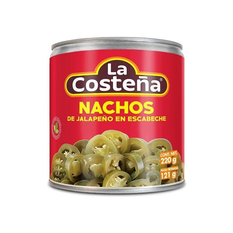 Chiles Jalapeño Nachos La Costeña Lata 220gr  10 Pack Ipg