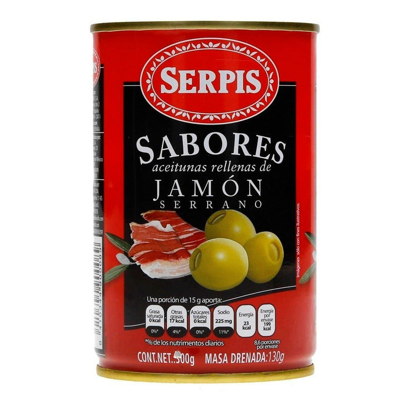 Aceituna Serpis Rellena De Jamon Iberico 300 Gr 3 Pack Ipg