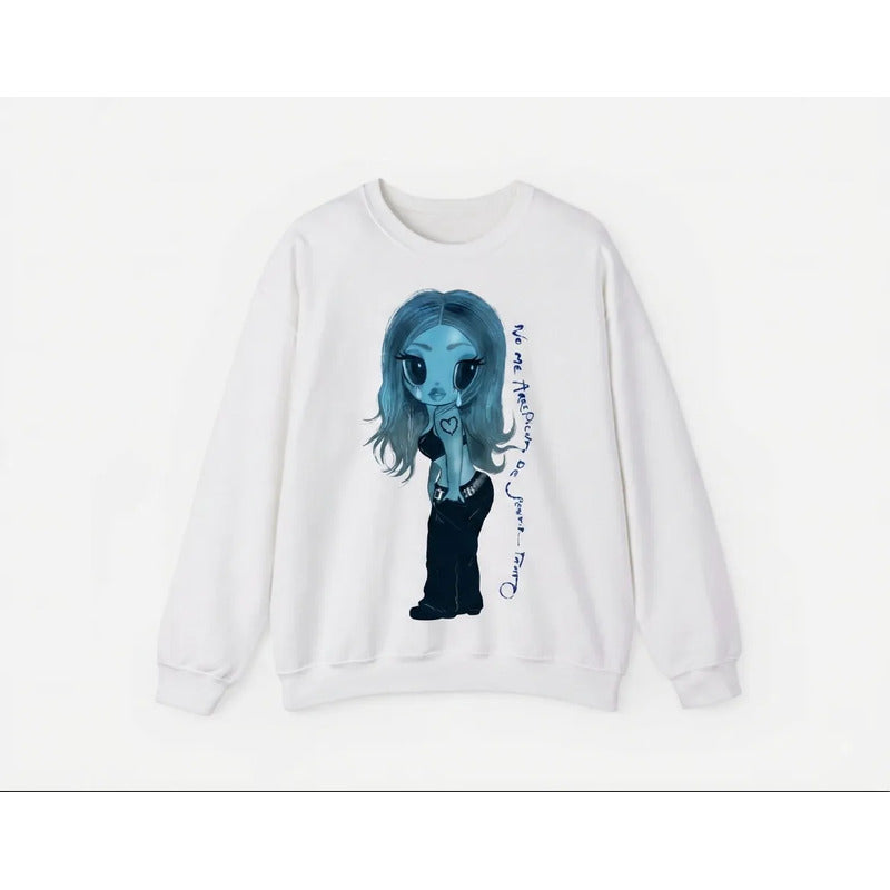 Sudadera Karol G (no Me Arrepiento) Ch Blanca Liso