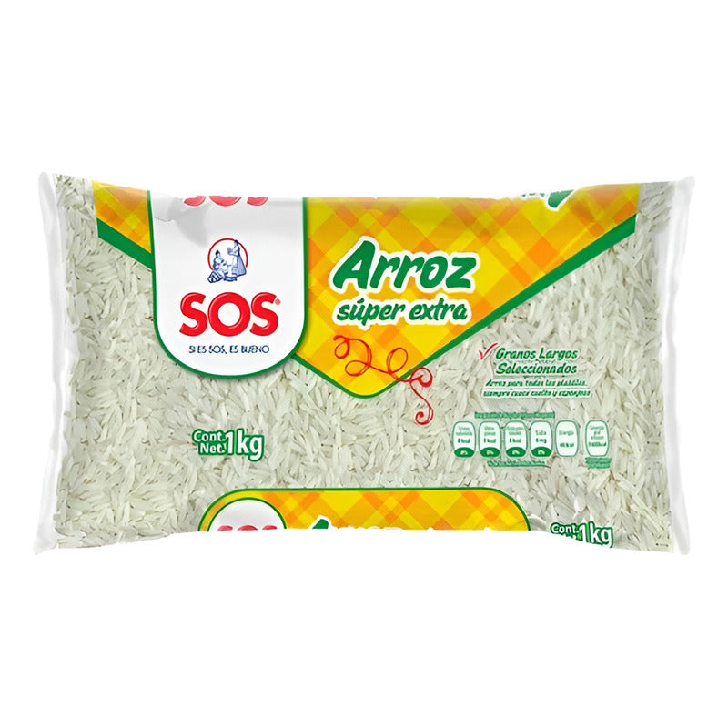 Arroz Sos Grano Largo Uruguayo 1kg (6pzs)