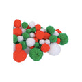 Pom Poms Tamaños Surtidos Colores Mex 3 Piezas Con 30gr