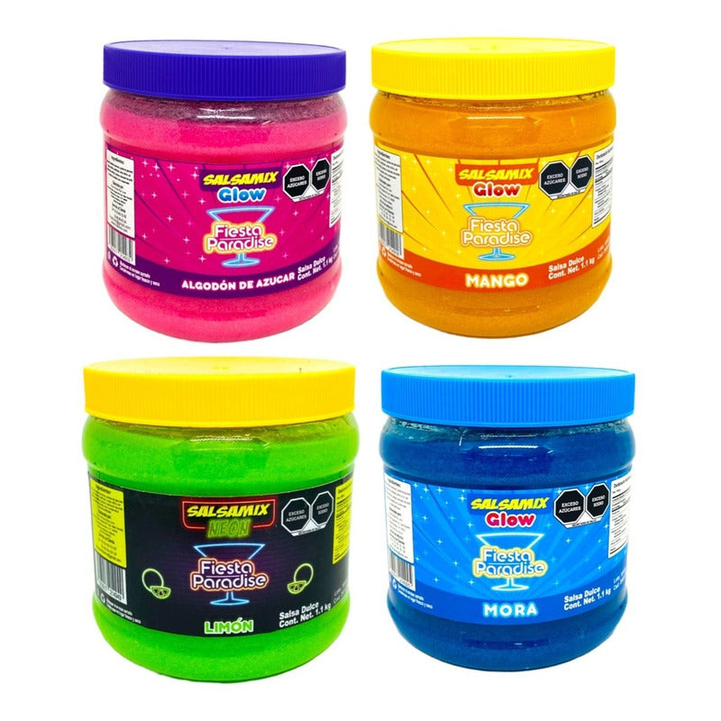 Fruti Mich Salsa Mix Neon 1,1kg (4 Botes Surtidos)