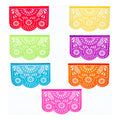 Guía De Papel Picado De 34cm X 4m 3 Piezas Varios Colores Guía De Papel Picado