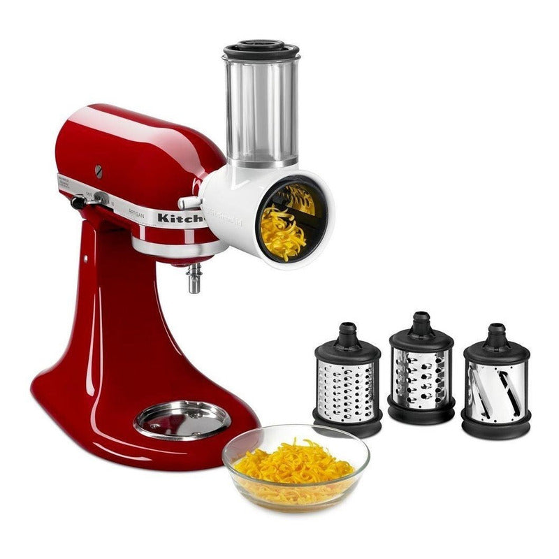 Rallador Y Rebanador Blanco Kitchenaid Para Batidora De Pie Rojo