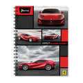 Cuaderno Prof Espiral Pasta Rigida Ferrari Raya 200h (3pzs) Multicolor
