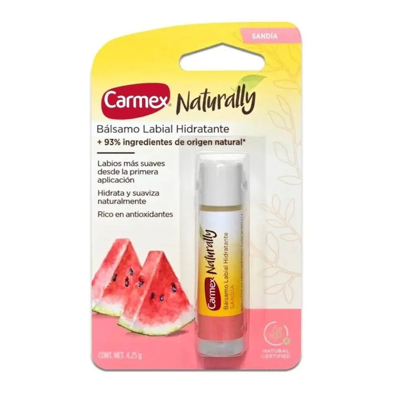Balsamo Labial Hidratante Carmex Naturally Sandia 4.25 G