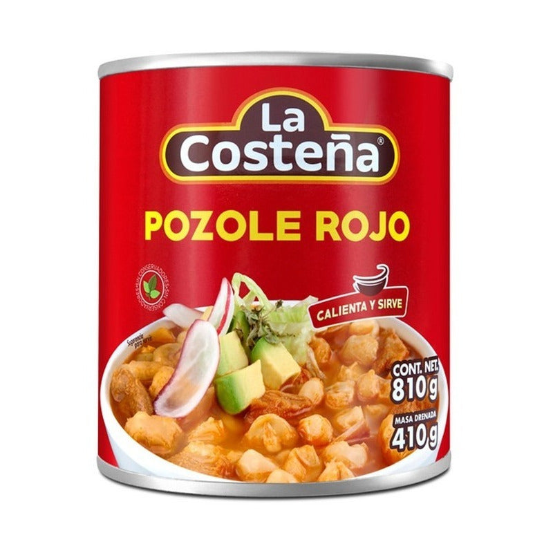 Pozole Rojo La Costena 810g (3piezas)