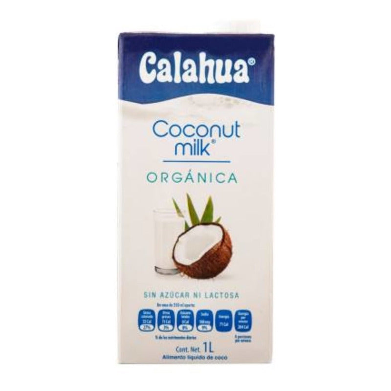 Leche De Coco Calahua Orgánica De 1 Lt C/u (6piezas)