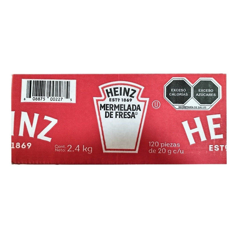Mermelada De Fresa Heinz 120 Blisters De 20g C/u (2.4 Kg)