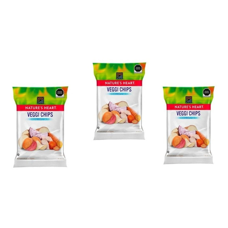 Chips Mezcla De Vegetales Nature's Heart Veggi 3 Pz  142 G