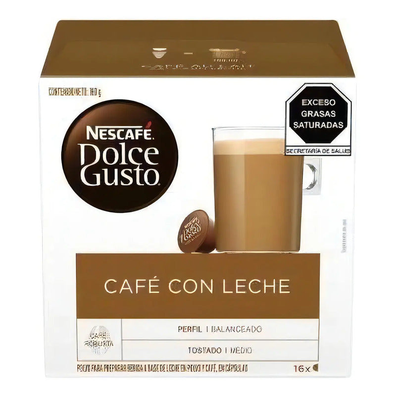 Dolce Gusto Capsulas Cafe Con Leche X3 Cajas