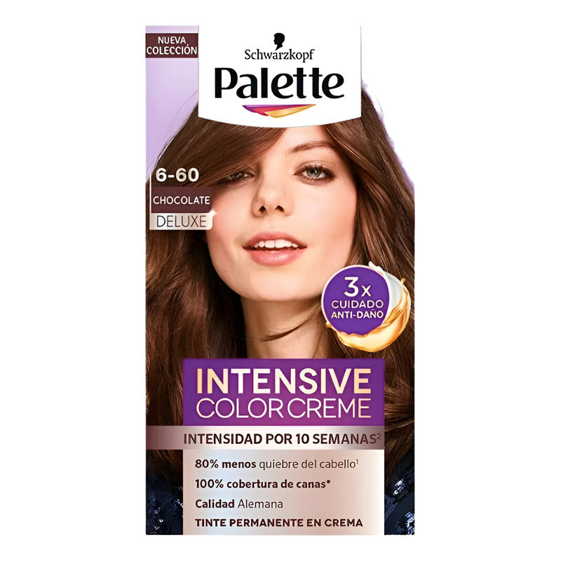 Tinte Para Cabello Palette 6-60 Chocolate Delux 4 Pz De 50ml 6-60 Chocolate Deluxe