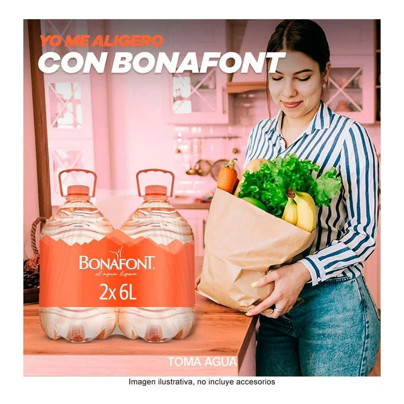 Bonafont, Agua Natural, 6l, 2 Pack