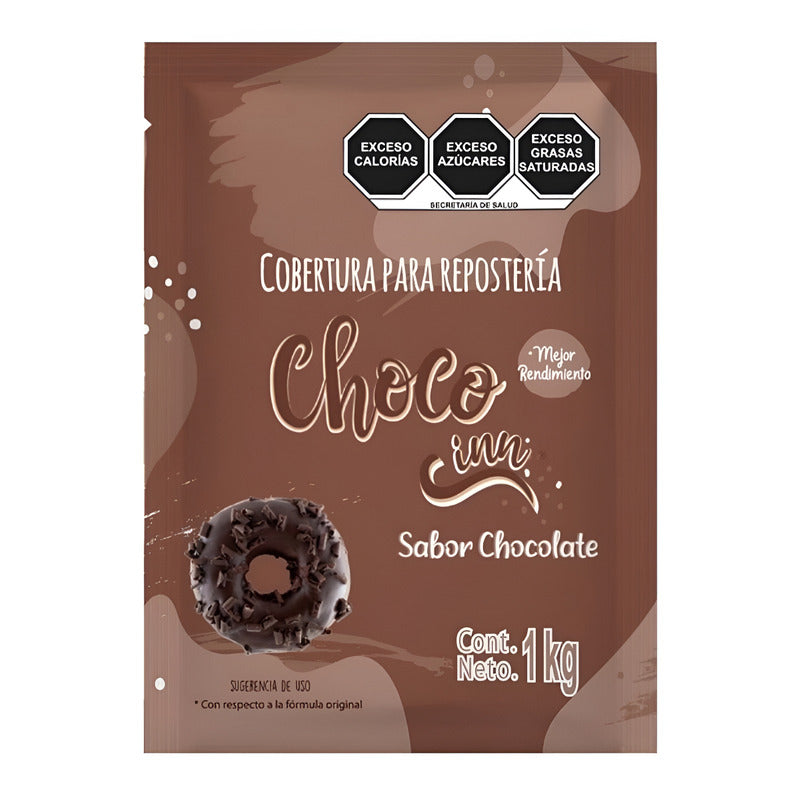 Cobertura De Chocolate Choco Inn 1kg Tableta Para Repostería Y Pastelería