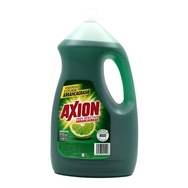 Lavatrastes Para Lavavajillas Axion Limón Líquido En Botella 2800 ml