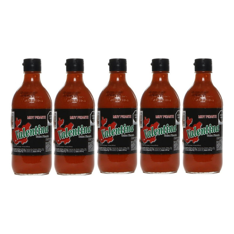 Salsa Valentina Muy Picante 370 Ml 5 Piezas