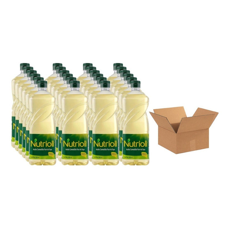 Aceite Puro De Soya Nutrioli 946ml Caja Con 24pzas