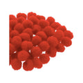 Mercería Pom Poms De 19mm Color Rojo 3 Paq De 100pz