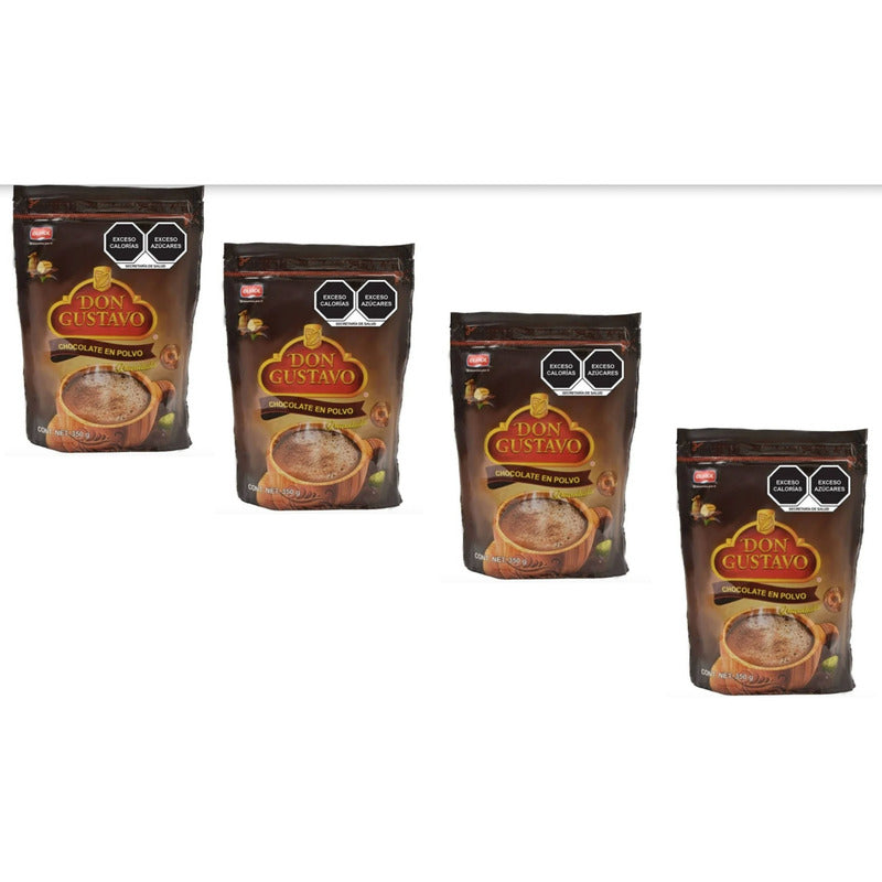 4 Pzas Chocolate Don Gustavo En Polvo Granulado 350 G