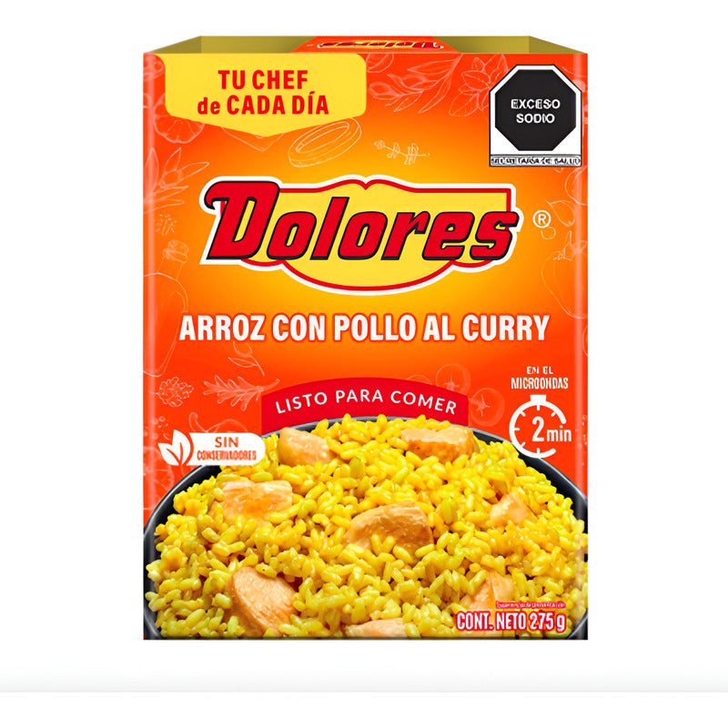 Arroz Con Pollo Al Curry Dolores 2 Piezas De 275gr