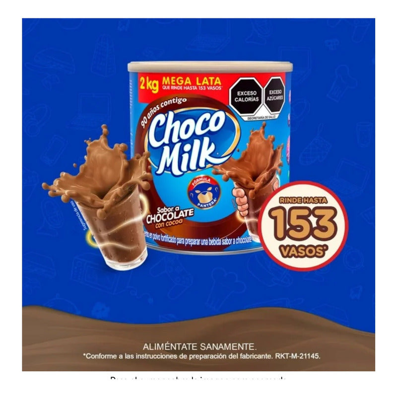 Choco Milk Sabor A Chocolate Con Cocoa Lata 2 Kg