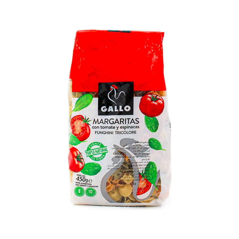 Funghini Tricolore Gallo Tomate Y Espinaca 2 Paq De 450 G