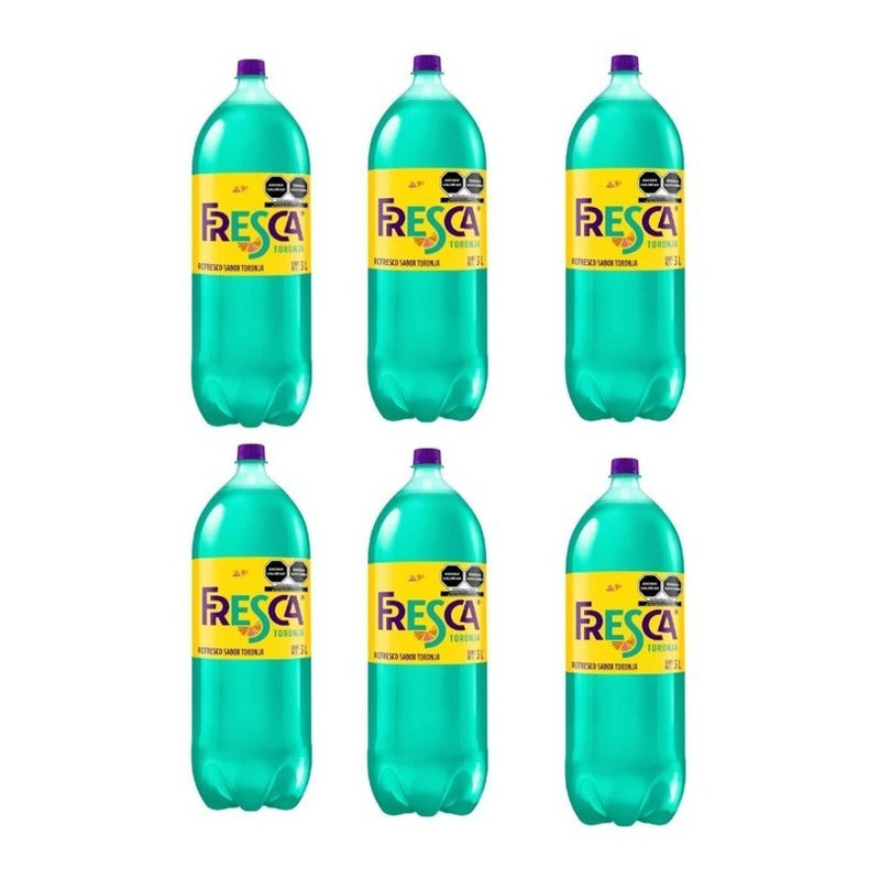 Refresco Fresca Sabor Toronja 6 Pz De 3 L