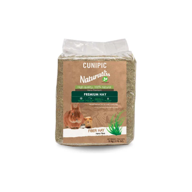 Naturaliss Heno Alto En Fibra Para Pequeños Mascotas, 5 Kg