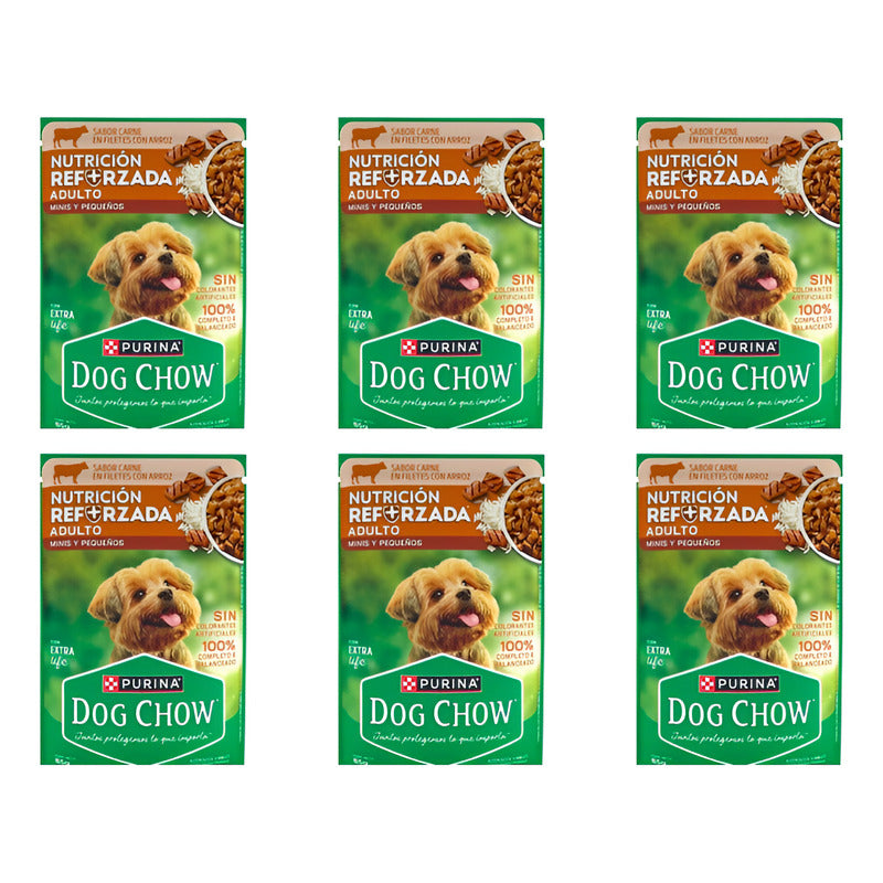 Alimento Para Perro Dog Chow Adulto Mini Carne 6 Pz De 85g