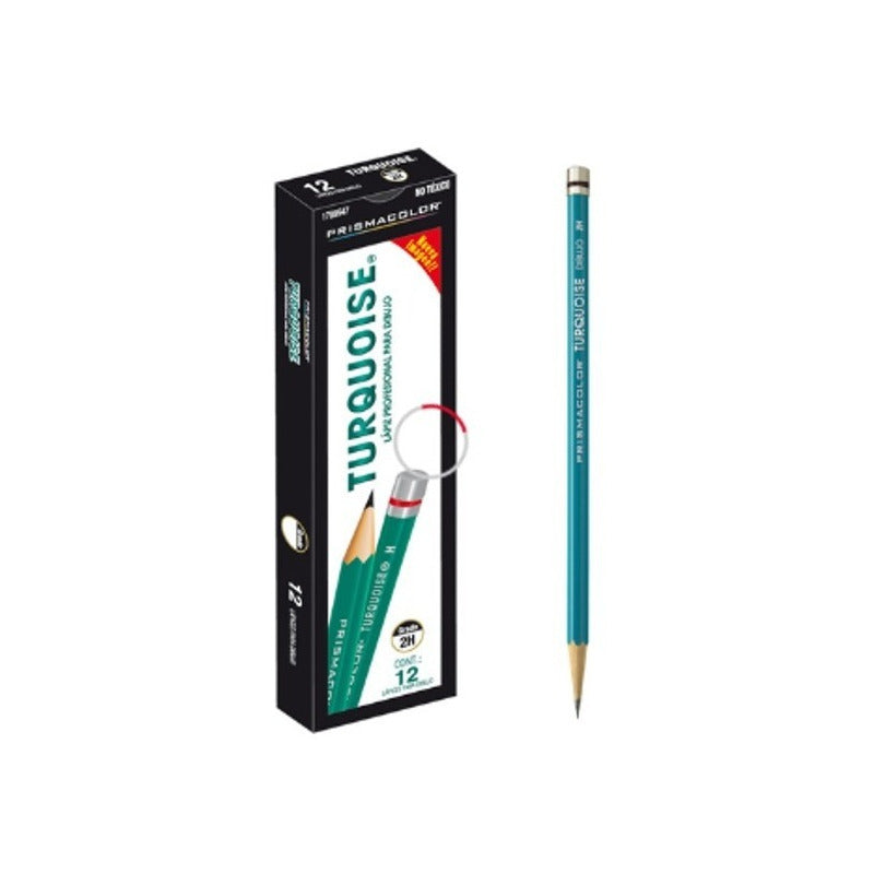 Lápiz Dibujo Turquoise 2h   12 Pz