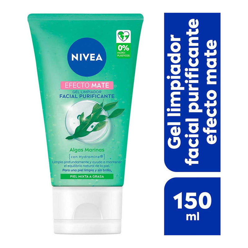 Gel Nivea Limpiador Facial Purificante Efecto Mate 150 Ml