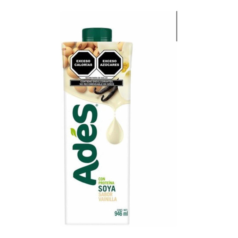 Ades Bebida De Soya Vainilla 946ml 12 Piezas