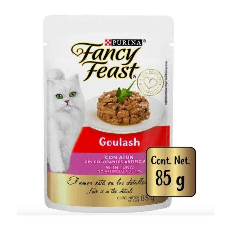 Alimento Para Gato Fancy Feast Goulash Atún 12 Pzas De 85g