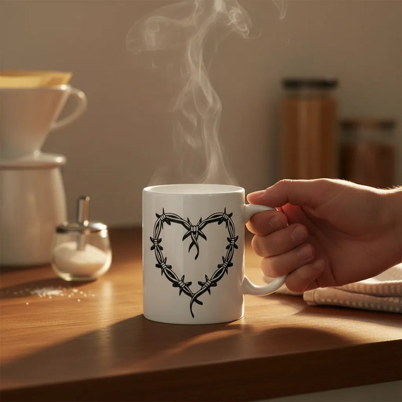 Taza Karol G (modelos) Blanca Corazón