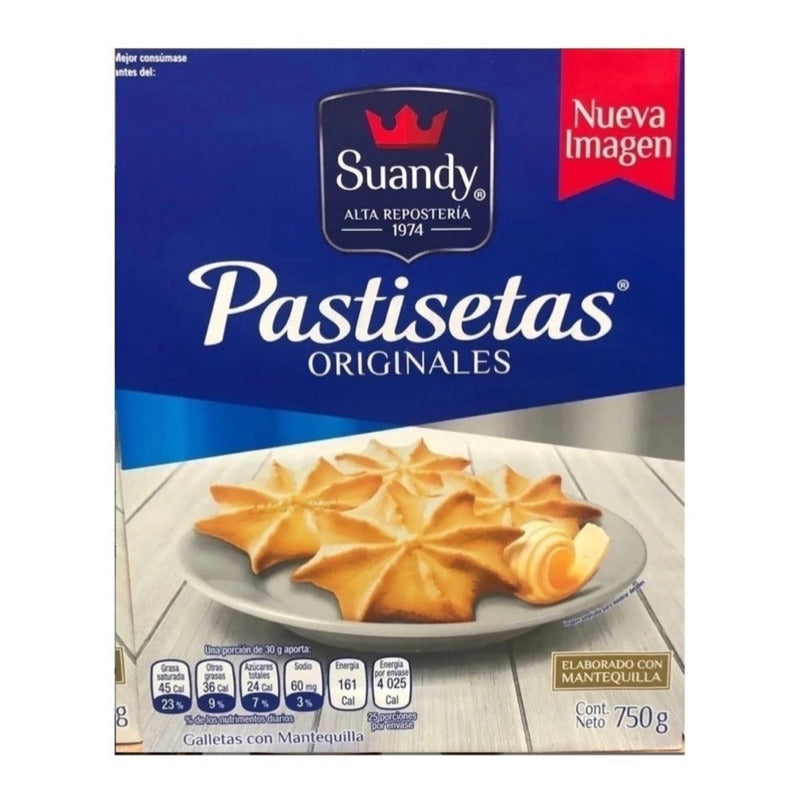 Galletas Pastisetas De Mantequilla Originales 10pzs / 750 Gr