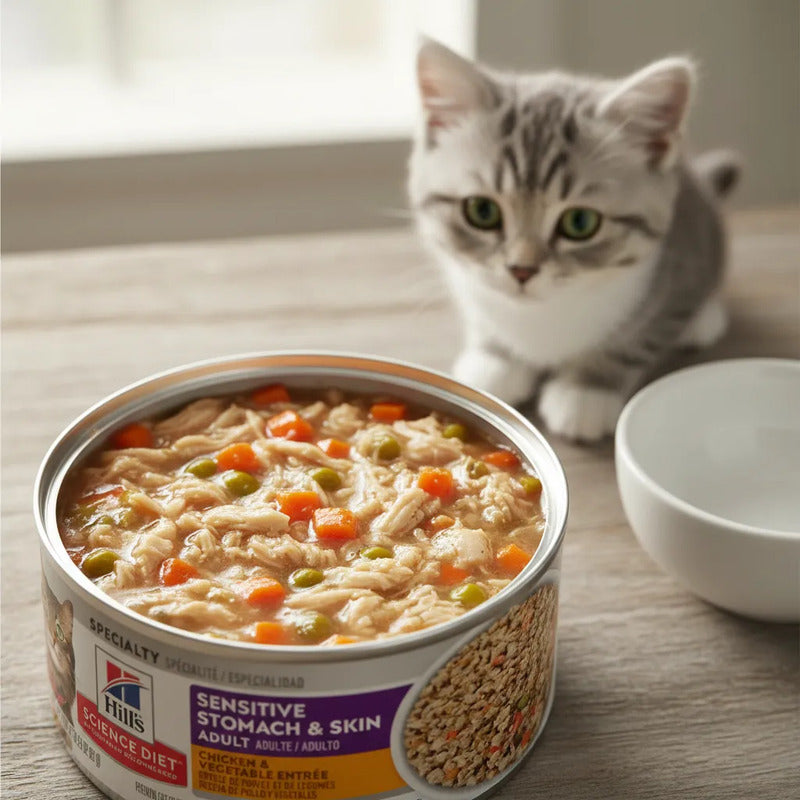 Alimento Húmedo Piel Y Estómago Sensibles Gato Adulto, 82 G