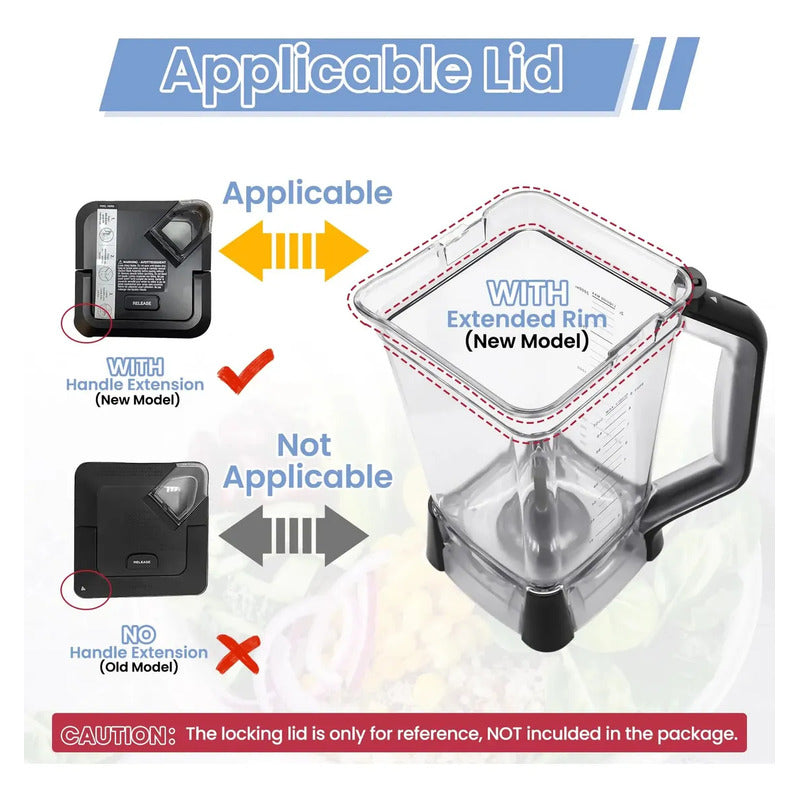 Vaso Compatible Con Ninja Licuadora 72 Oz Bl660/ Bl770/ Bl740/ Bl780