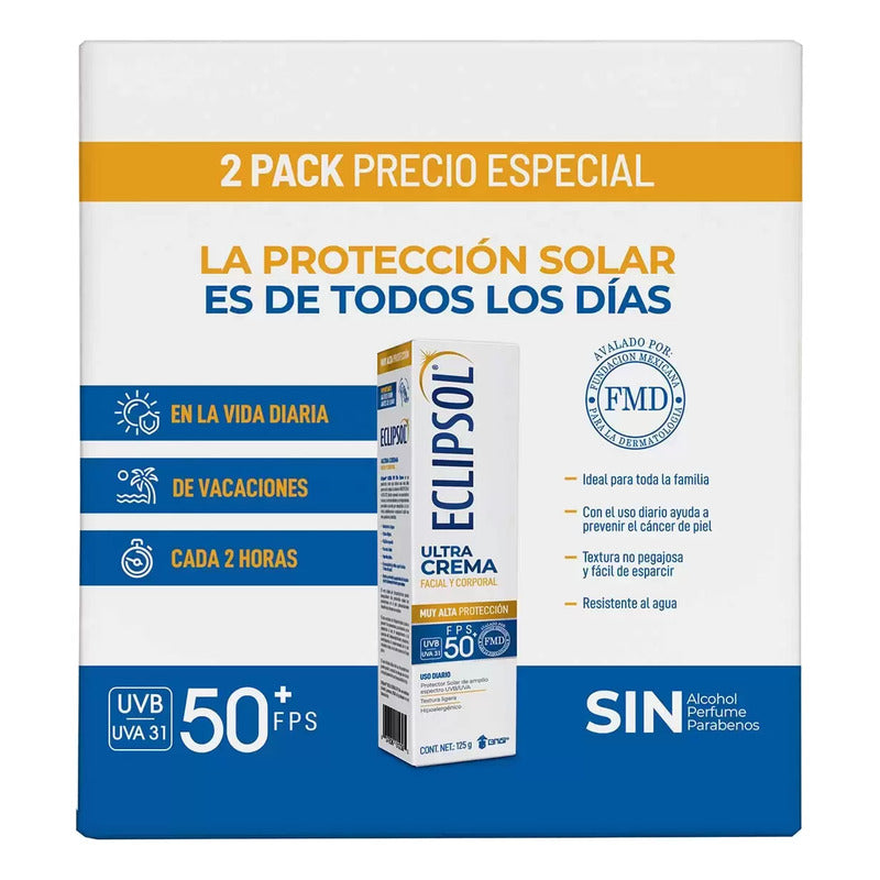 Eclipsol Bloqueador Solar Fps 50 (2 Piezas)