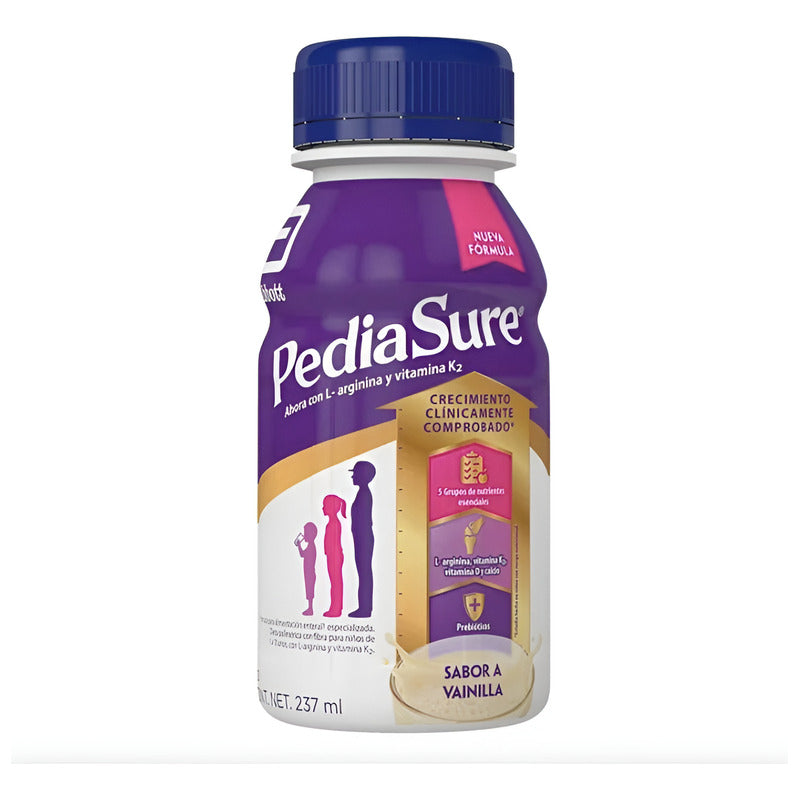 Pediasure Fórmula P/ Alimento Sabor Vainilla 12 Pz De 237ml Vainilla