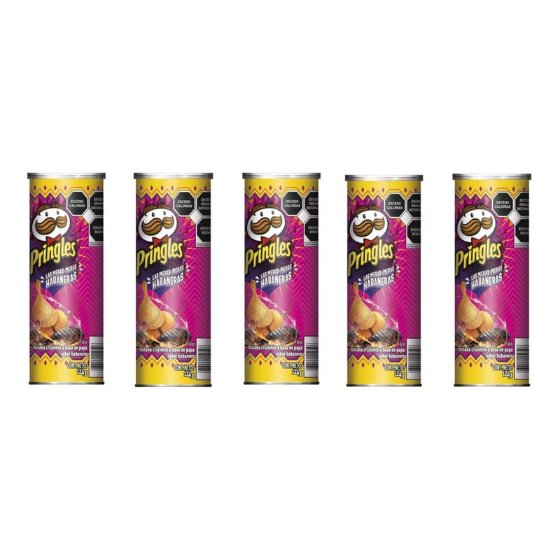 Papas Pringles Sabor Habanero 124 G 5 Pz Lpg