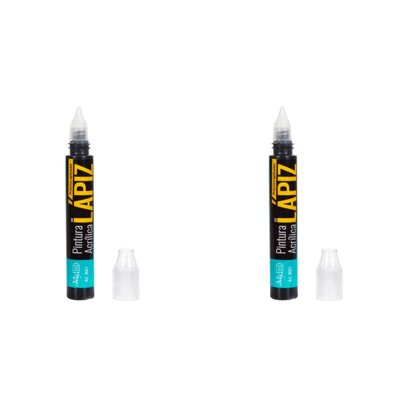 Pintura Acrílica En Lápiz Color Negro 2 Piezas De 30ml Negro