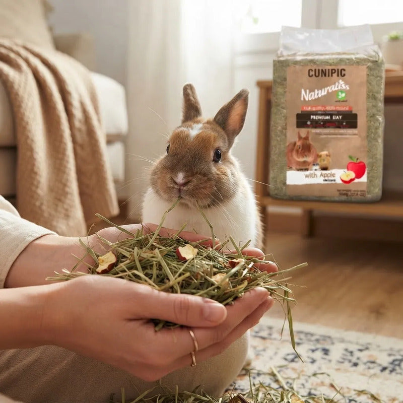 Cunipic Naturaliss Heno Manzana Para Pequeños Mascotas 500 G