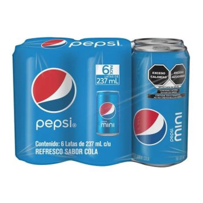 Refresco Pepsi 6 Latas De 237 Mlc/u