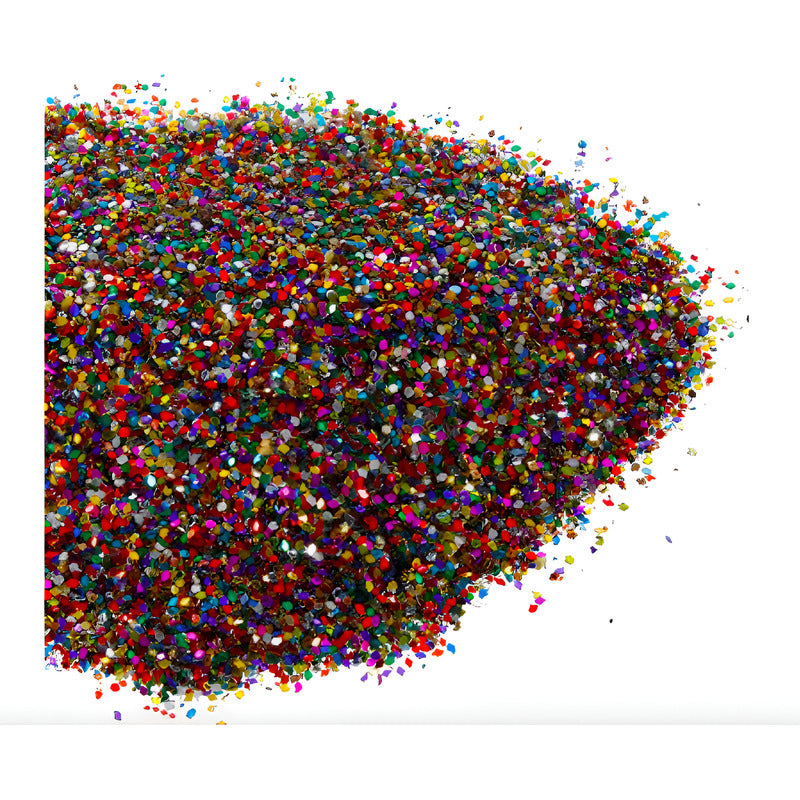 Diamantina Del #1 Multicolor Metalico De 1mm 3 Piezas De 50g Multicolor