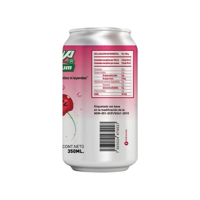 Agua Carbonatada Elisha Aluminium Sabor A Cereza 6pz