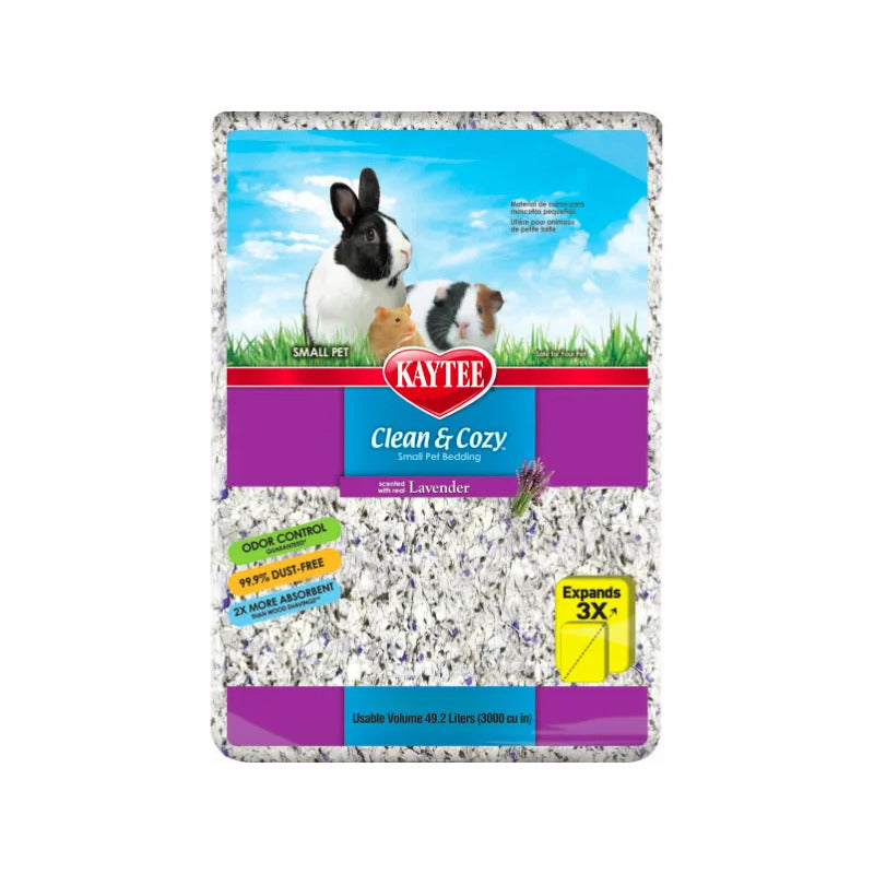 Sustrato De Papel Esencia De Lavanda Pequeñas Mascotas 49.2l Gris