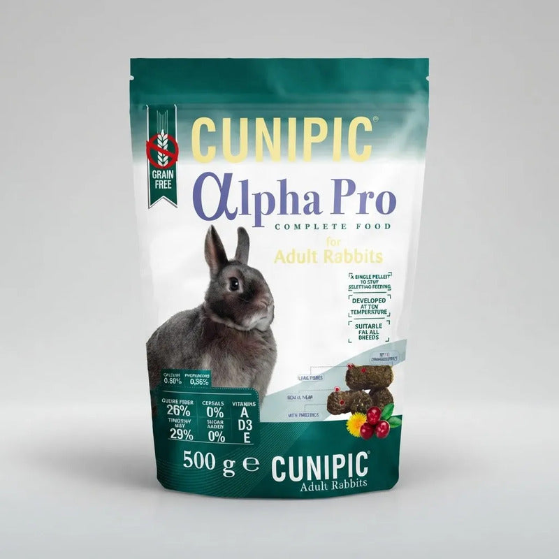 Cunipic Alpha Pro Alimento Para Conejo Adulto, 500 G